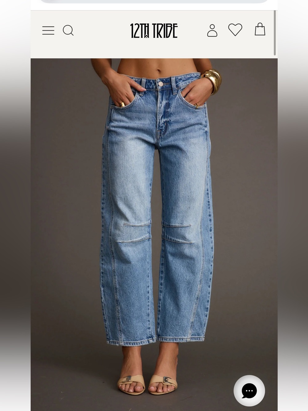 12th Tribe Light Muse Barrel Jeans Size 29